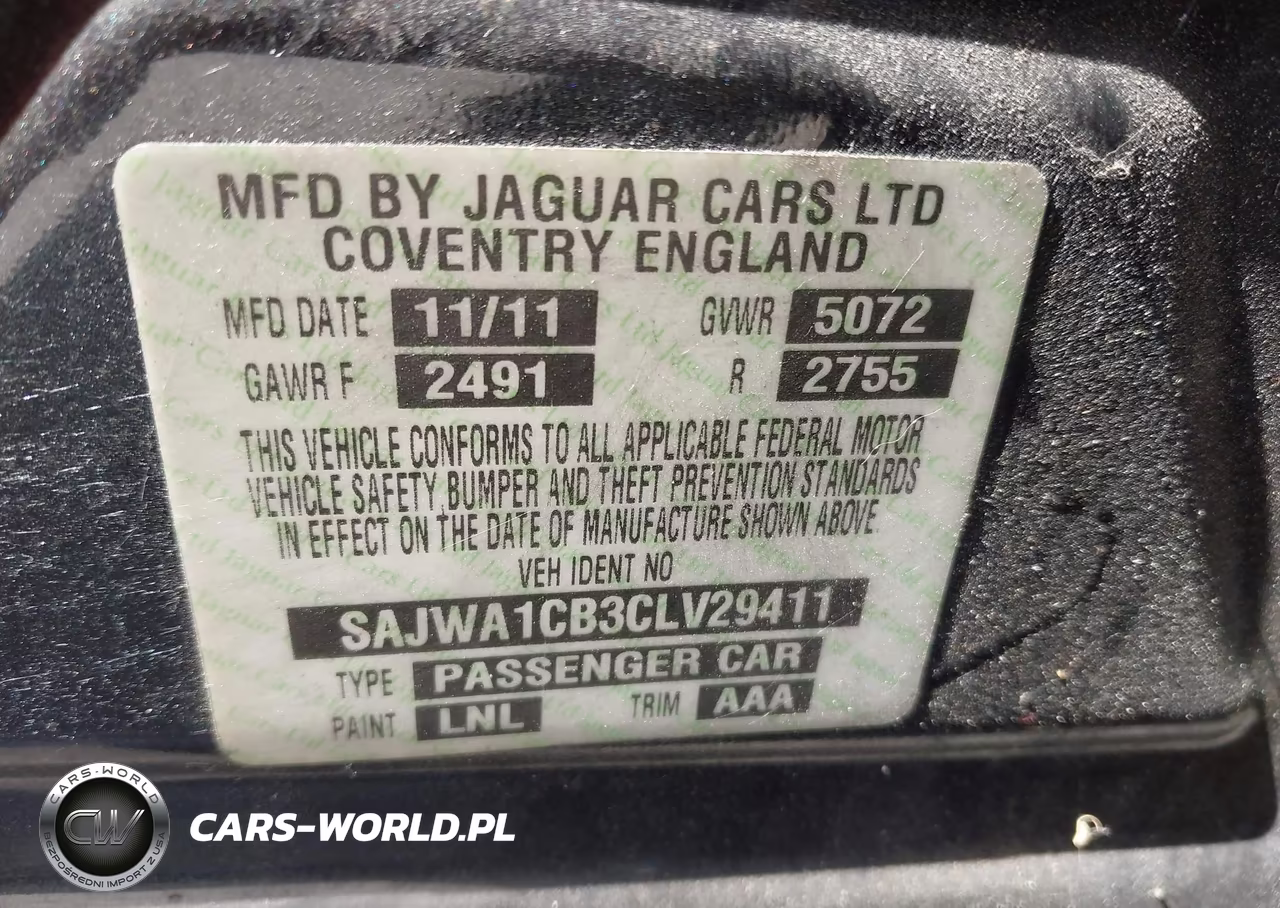 2012 Jaguar Xj VIN:SAJWA1CB3CLV29411 - 9