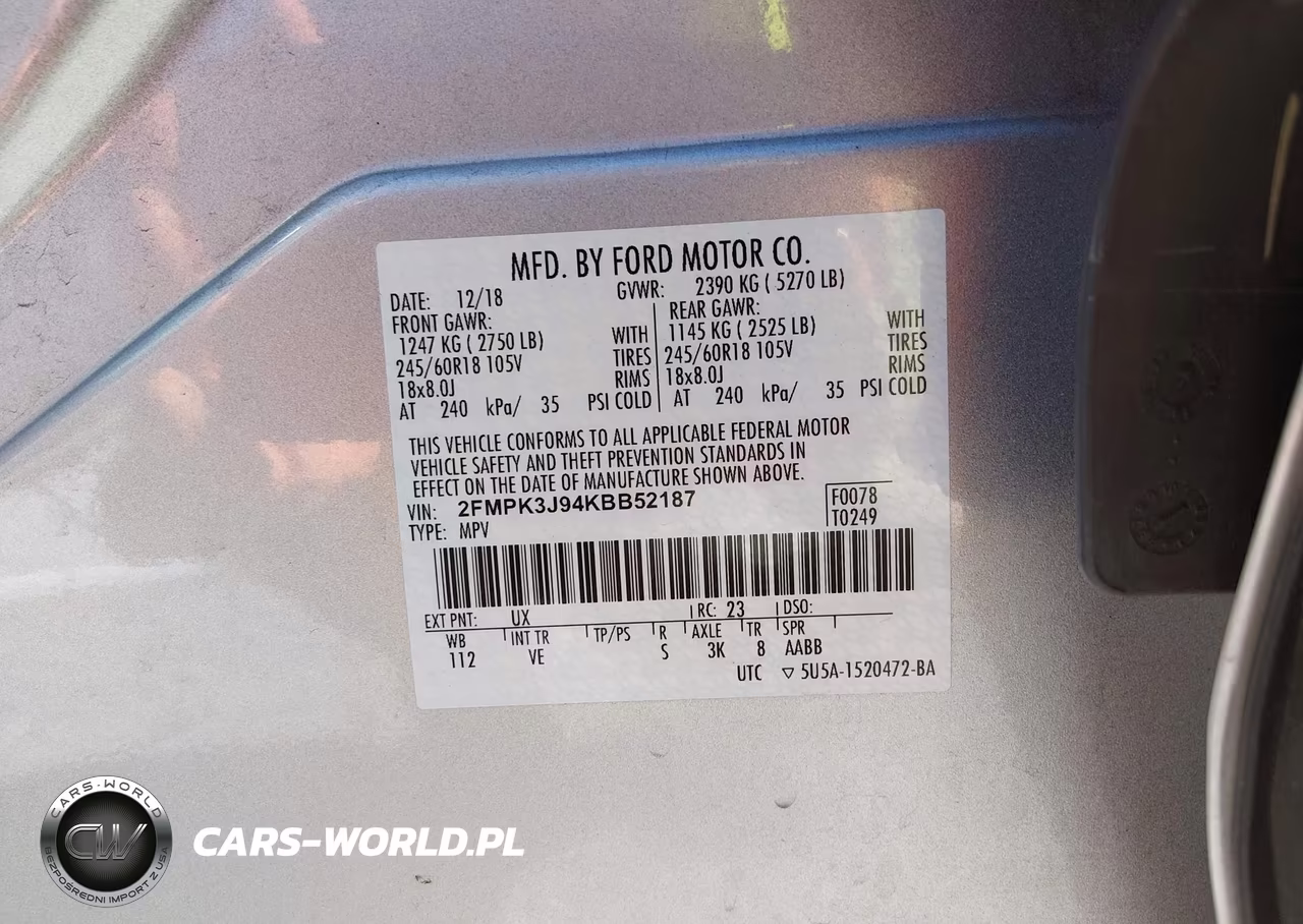 2019 Ford Edge Sel VIN:2FMPK3J94KBB52187 - 9