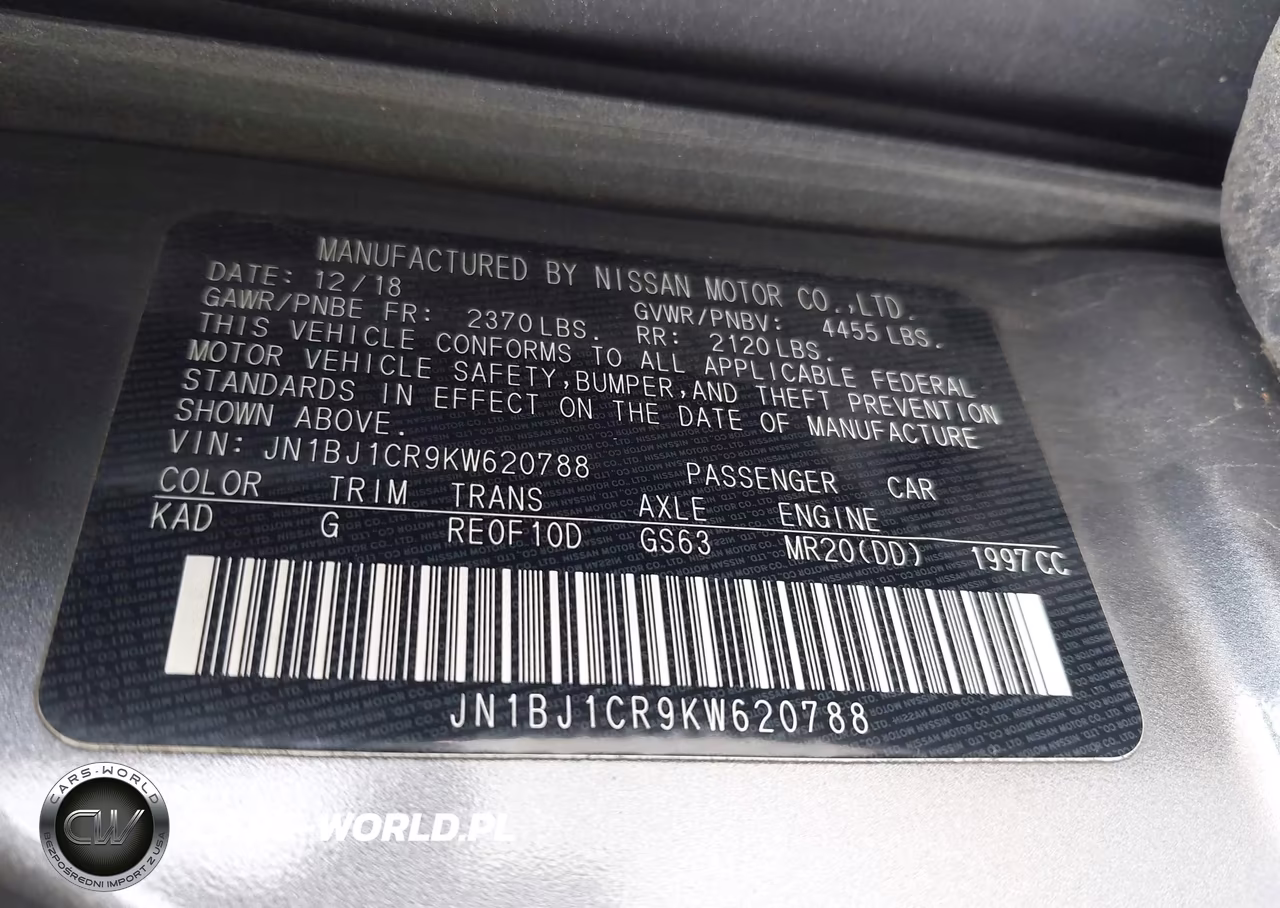 2019 Nissan Rogue Sport S VIN:JN1BJ1CR9KW620788 - 9