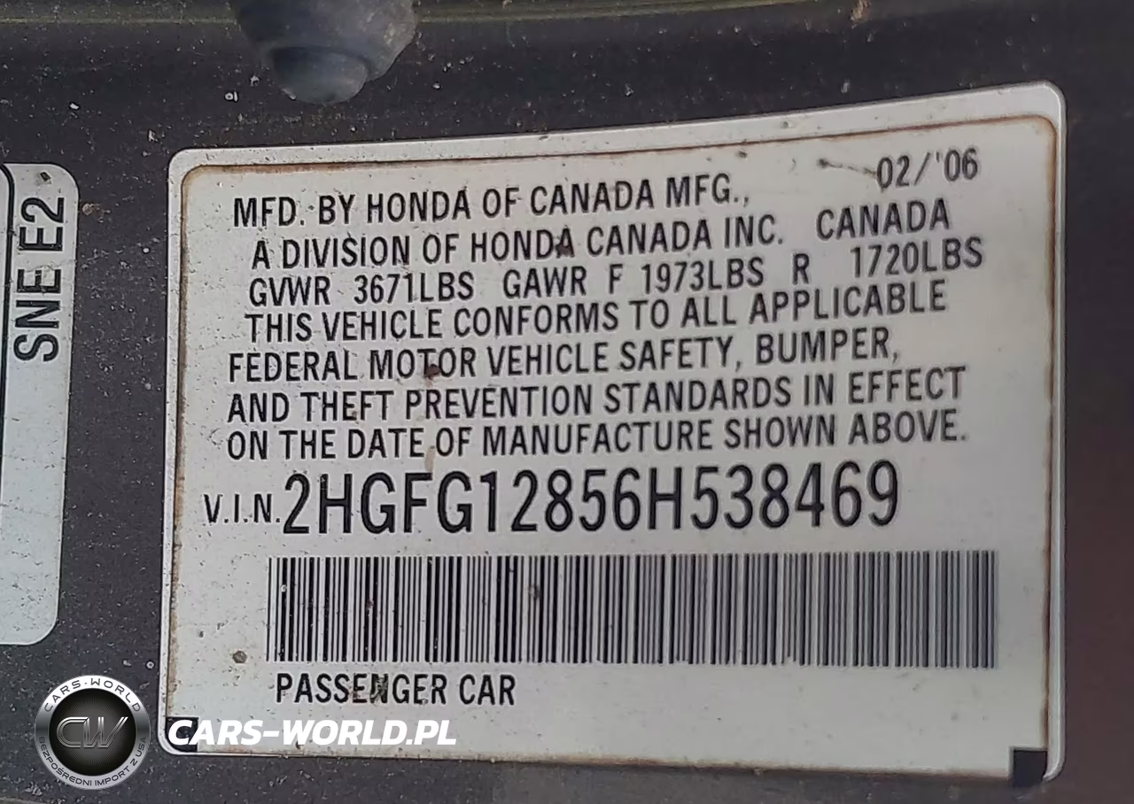2006 Honda Civic Ex VIN:2HGFG12856H538469 - 9