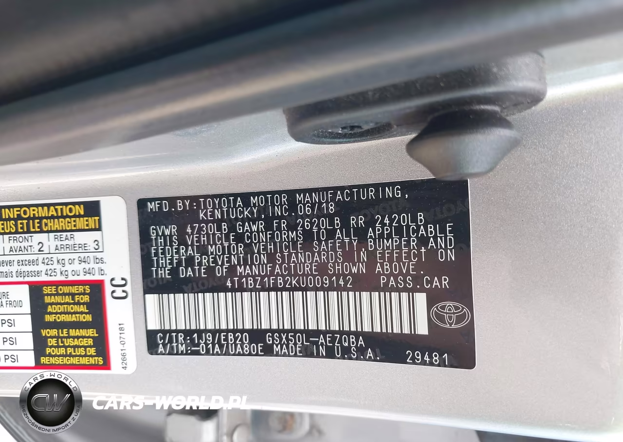 2019 Toyota Avalon Xse VIN:4T1BZ1FB2KU009142 - 9