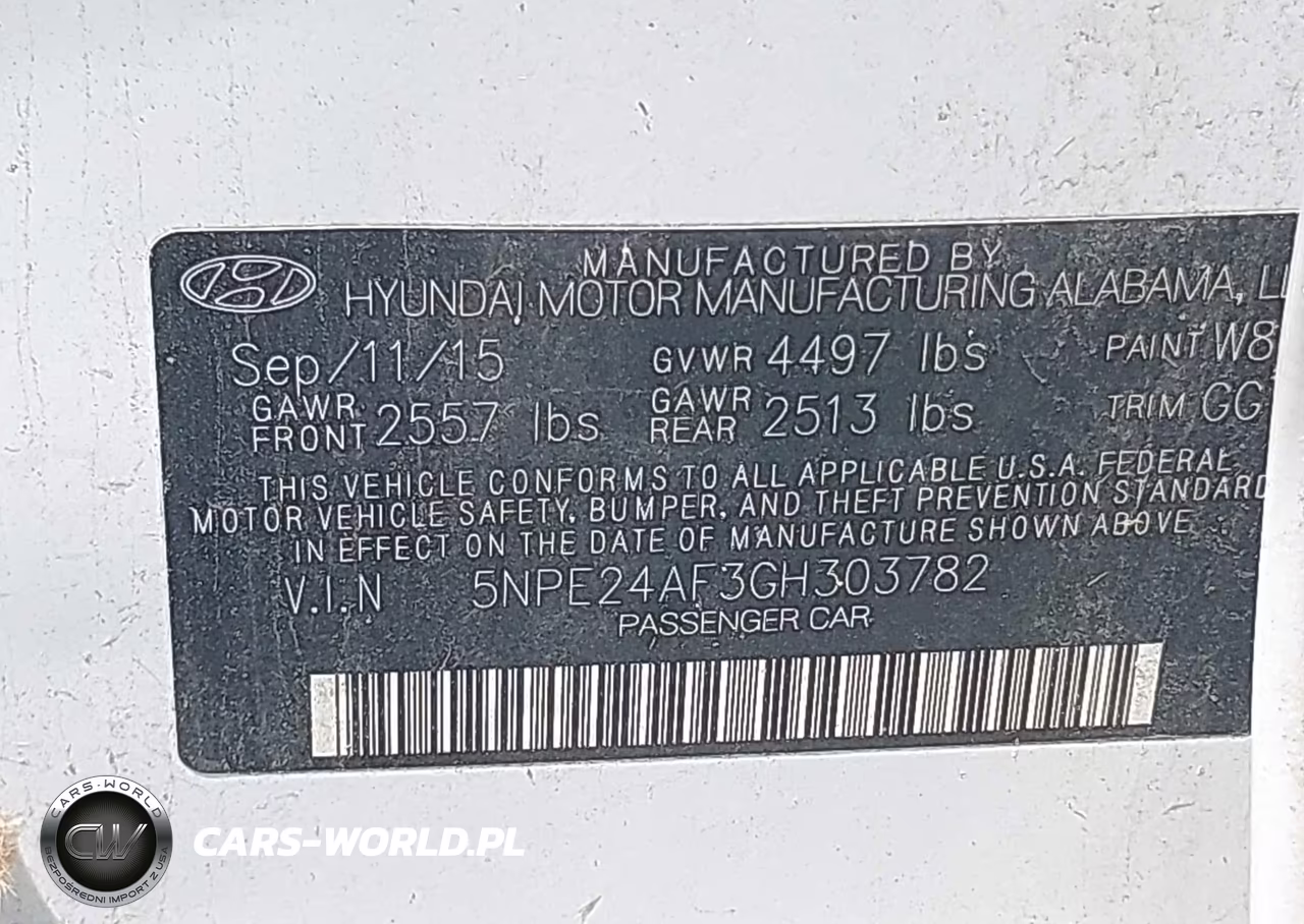 2016 Hyundai Sonata Se VIN:5NPE24AF3GH303782 - 9