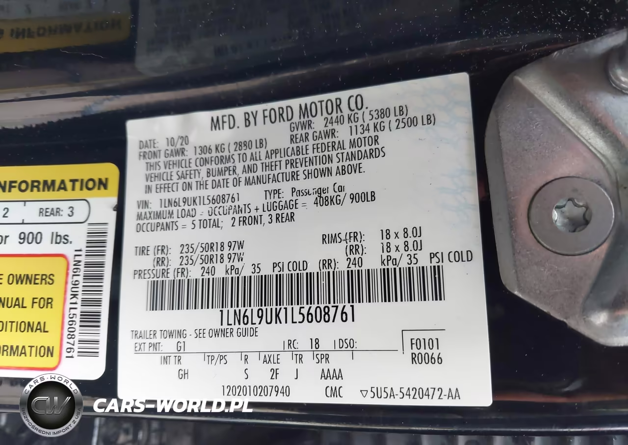 2020 Lincoln Continental Livery VIN:1LN6L9UK1L5608761 - 9