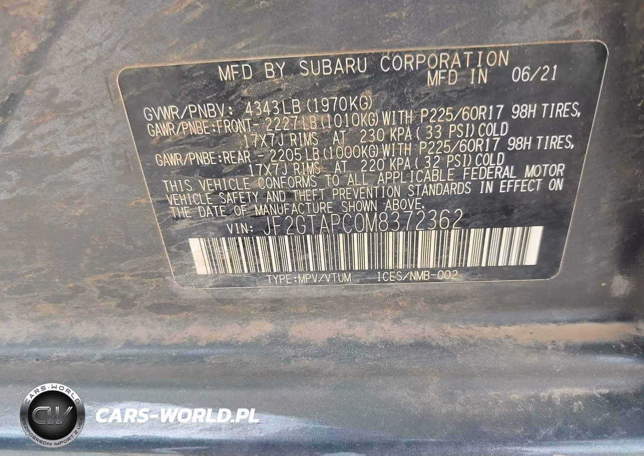 2021 Subaru Crosstrek Premium VIN:JF2GTAPC0M8372362 - 9