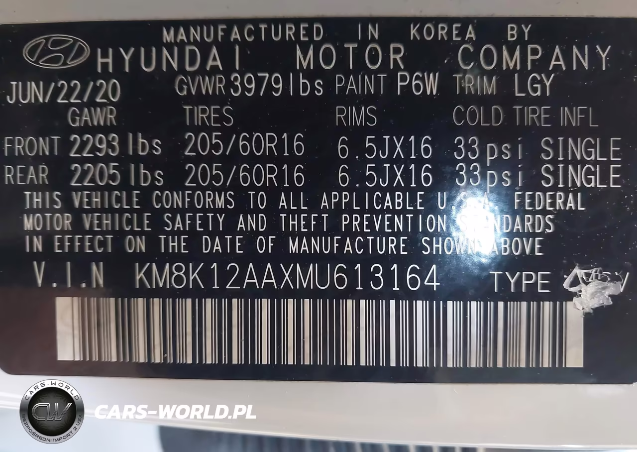 2021 Hyundai Kona Se VIN:KM8K12AAXMU613164 - 9