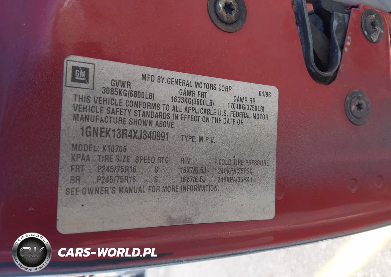 1999 Chevrolet Tahoe Ls VIN:1GNEK13R4XJ340991 - 9