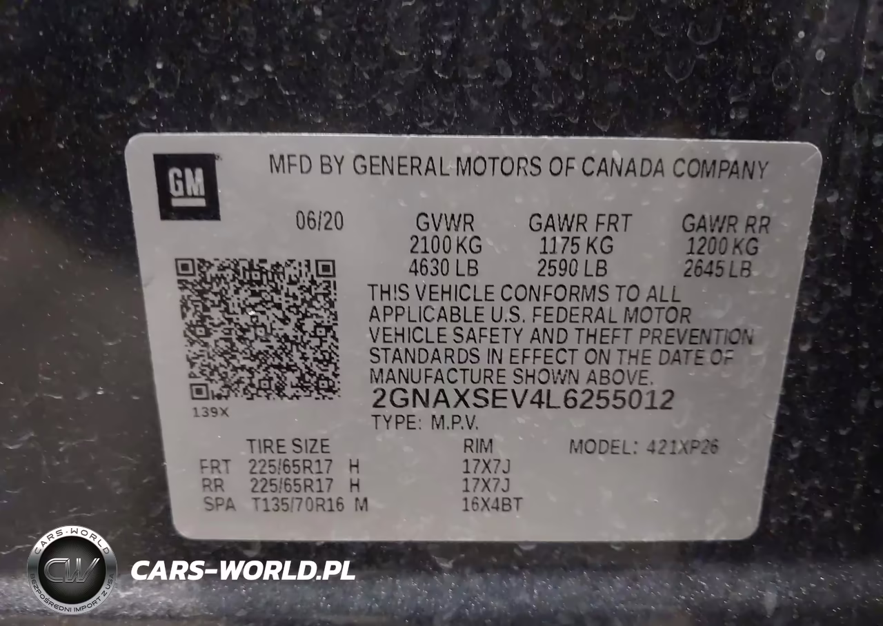 2020 Chevrolet Equinox Awd Ls VIN:2GNAXSEV4L6255012 - 9