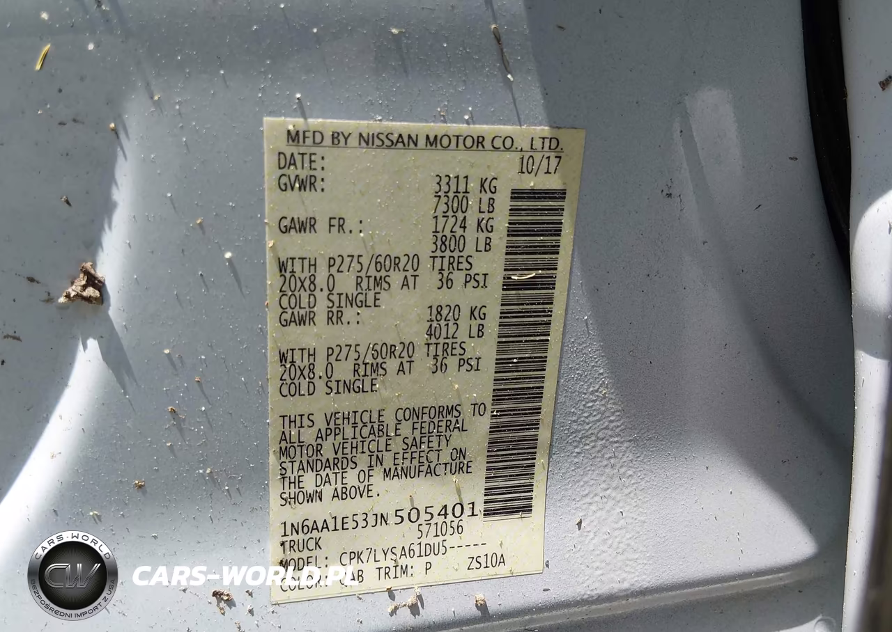 2018 Nissan Titan Platinum Reserve VIN:1N6AA1E53JN505401 - 9
