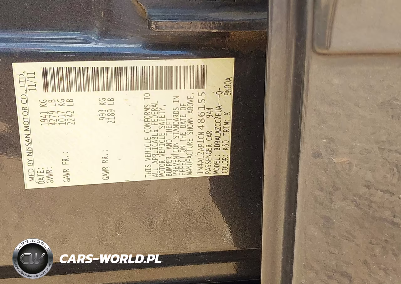 2012 Nissan Altima 2.5 VIN:1N4AL2AP1CN486155 - 9