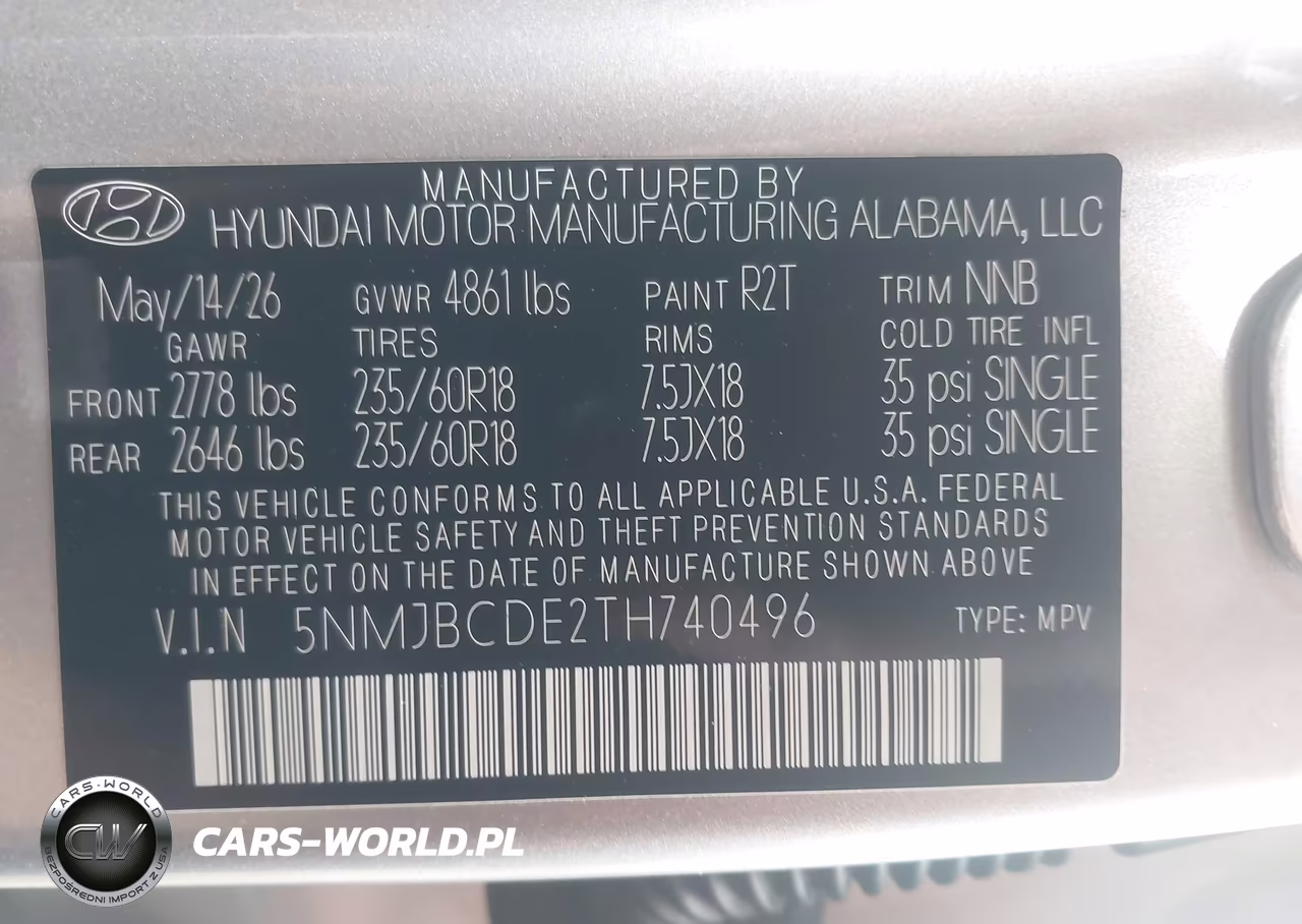 2026 Hyundai Tucson Sel VIN:5NMJBCDE2TH740496 - 9