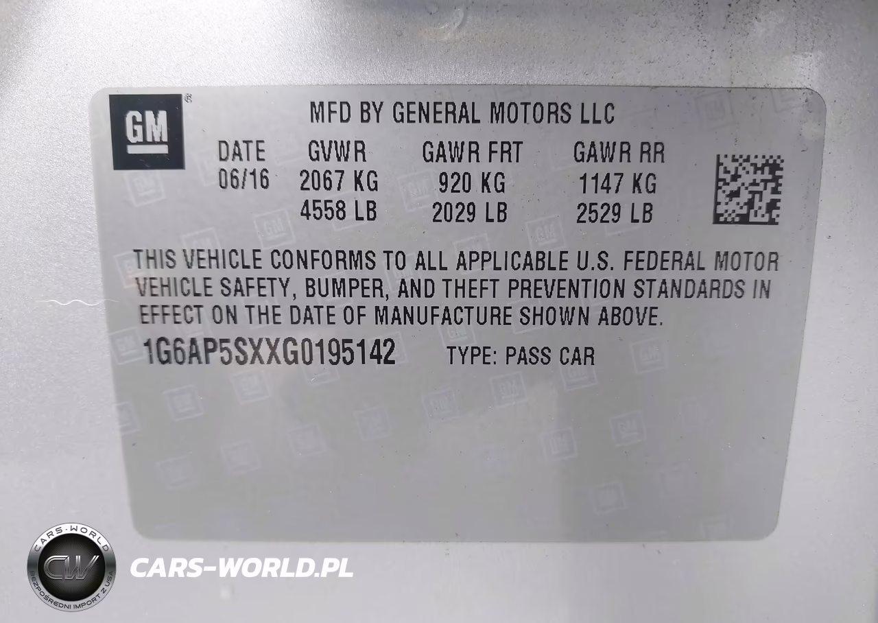 2016 Cadillac Cts Standard VIN:1G6AP5SXXG0195142 - 9