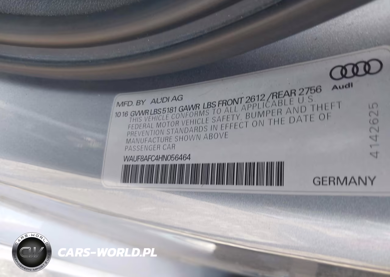 2017 Audi A6 Premium VIN:WAUF8AFC4HN056464 - 9