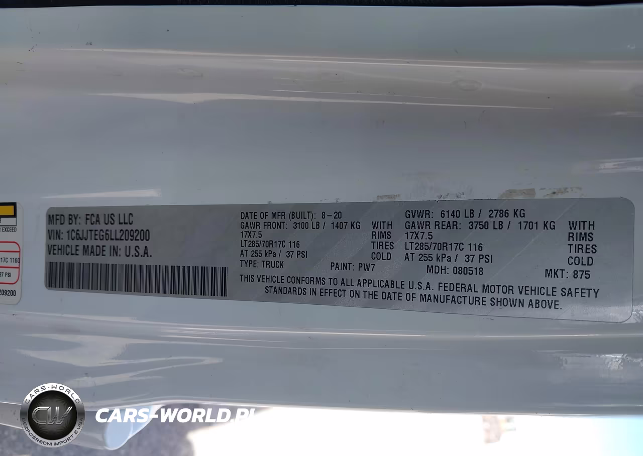2020 Jeep Gladiator Mojave 4X4 VIN:1C6JJTEG6LL209200 - 9