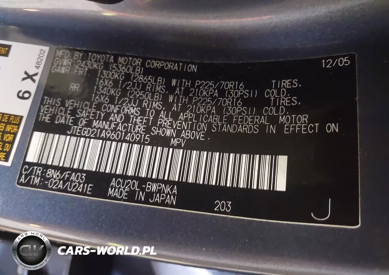 2006 Toyota Highlander VIN:JTEGD21A960140915 - 9