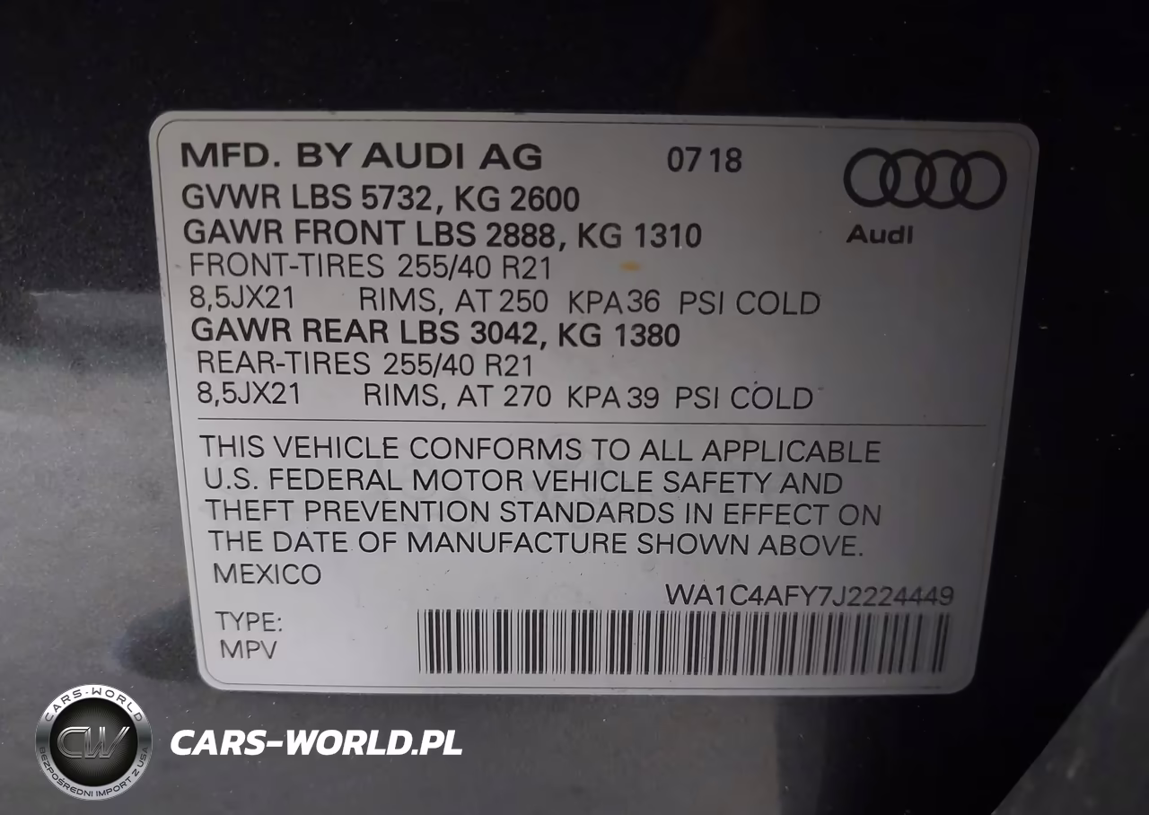 2018 Audi Sq5 3.0T Premium Plus VIN:WA1C4AFY7J2224449 - 9