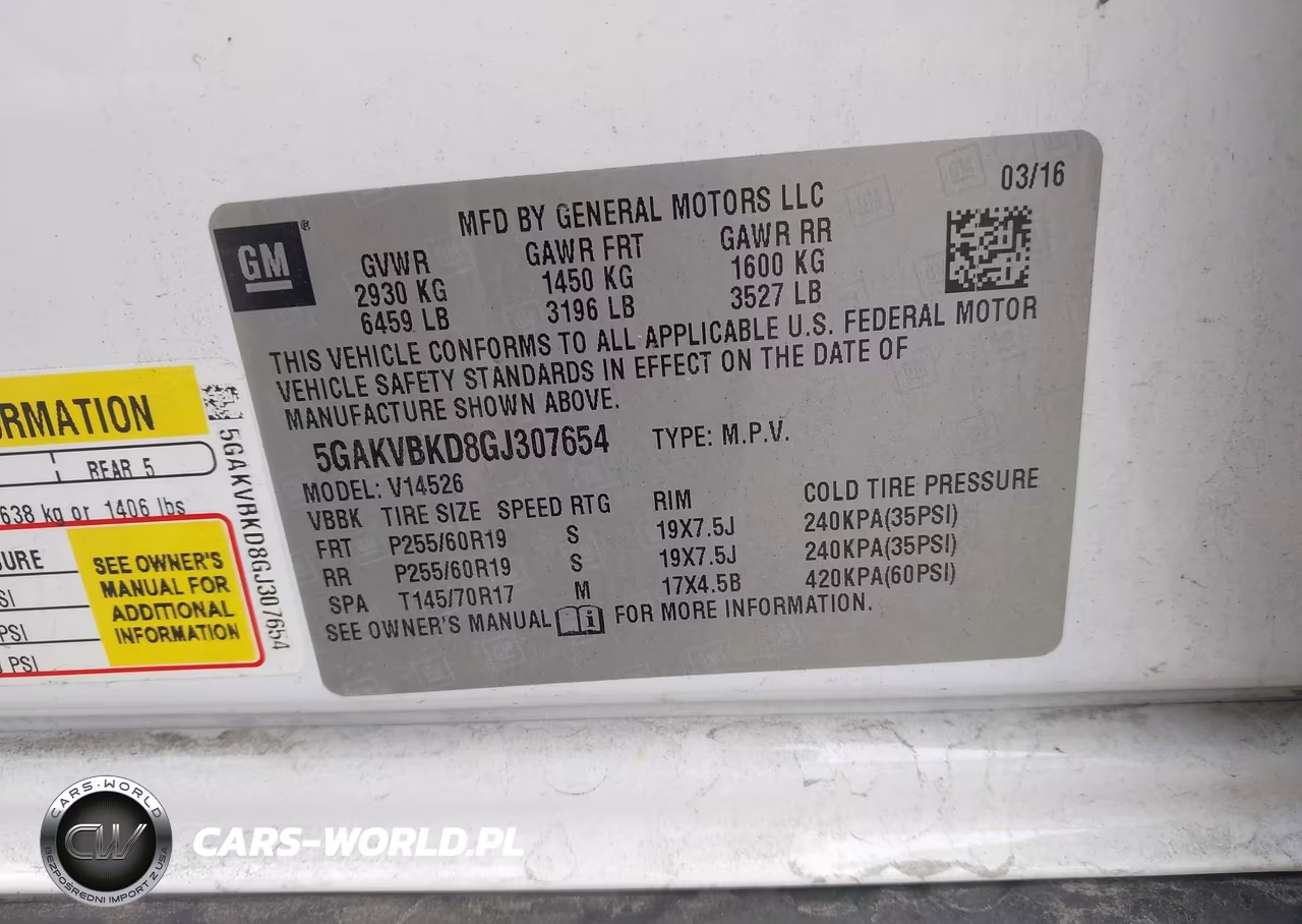 2016 Buick Enclave Leather VIN:5GAKVBKD8GJ307654 - 9