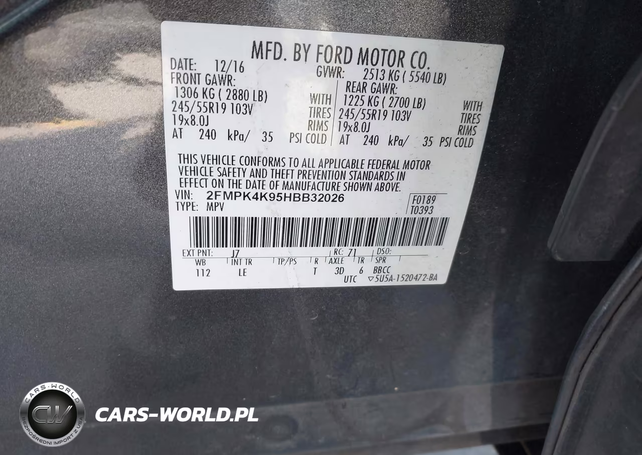 2017 Ford Edge Titanium VIN:2FMPK4K95HBB32026 - 9