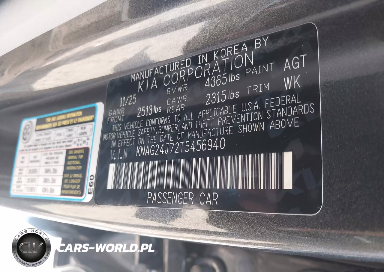 2026 Kia K5 Lxs Fwd VIN:KNAG24J72T5456940 - 9