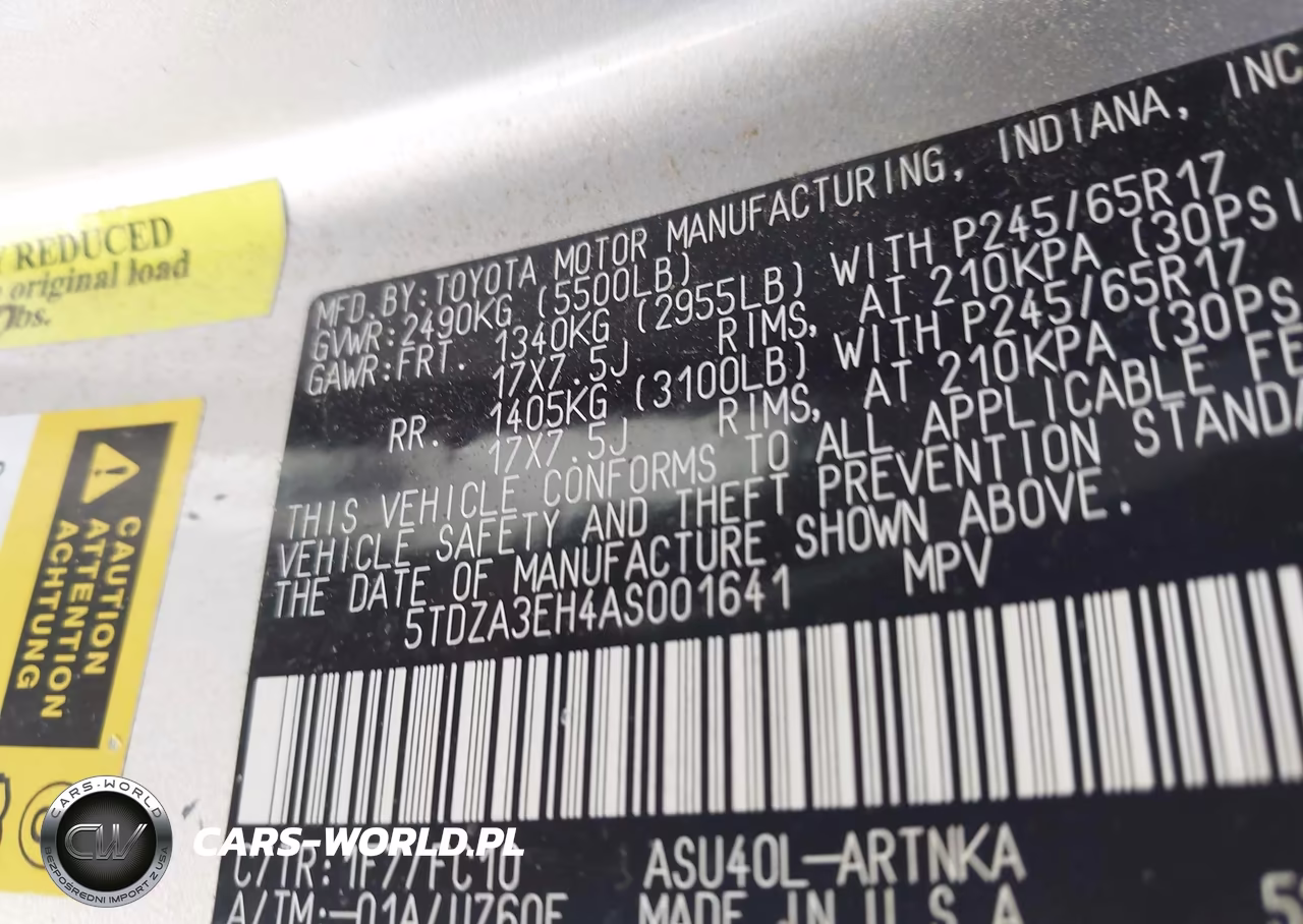 2010 Toyota Highlander VIN:5TDZA3EH4AS001641 - 9