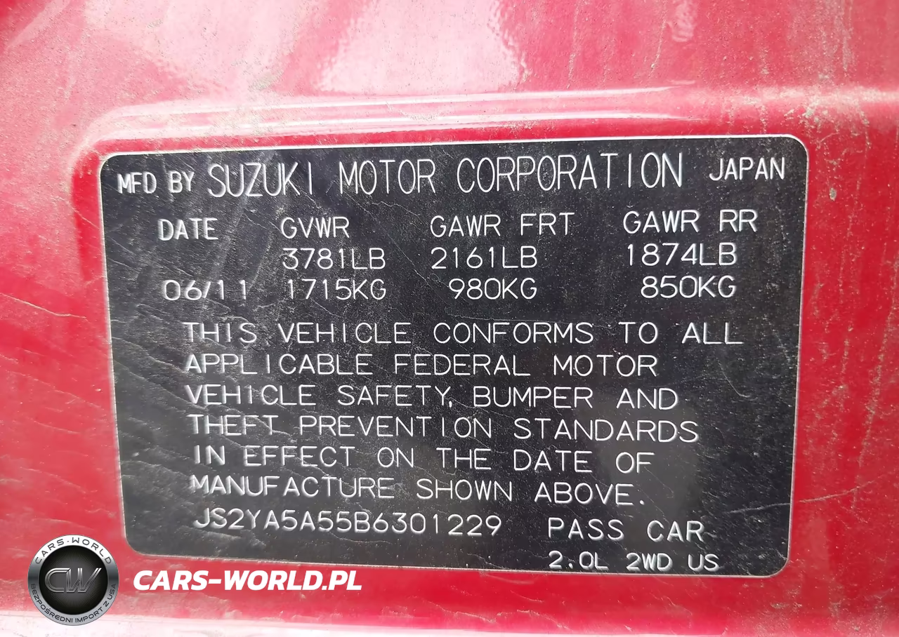 2011 Suzuki Sx4 Technology (Nav) VIN:JS2YA5A55B6301229 - 9