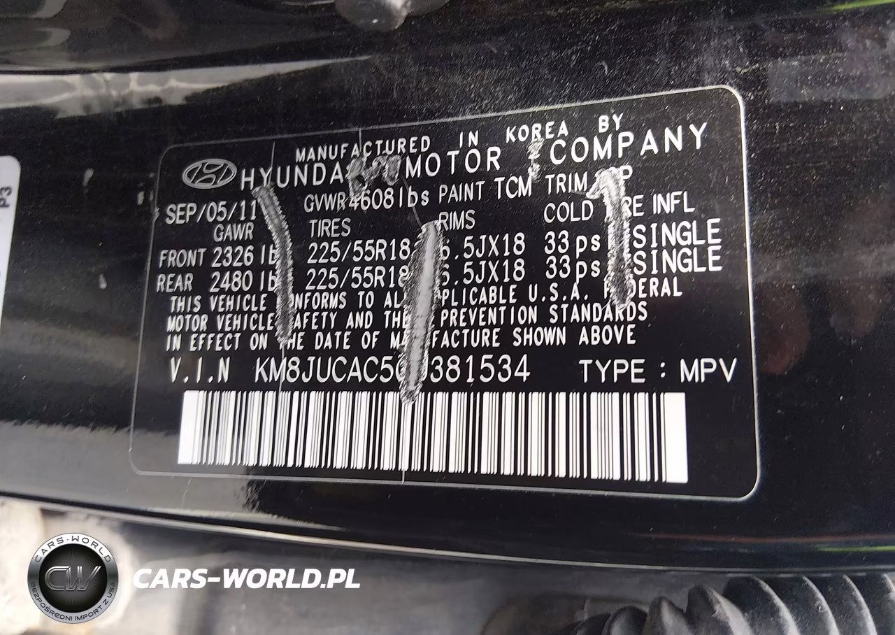 2012 Hyundai Tucson Limited VIN:KM8JUCAC5CU381534 - 9