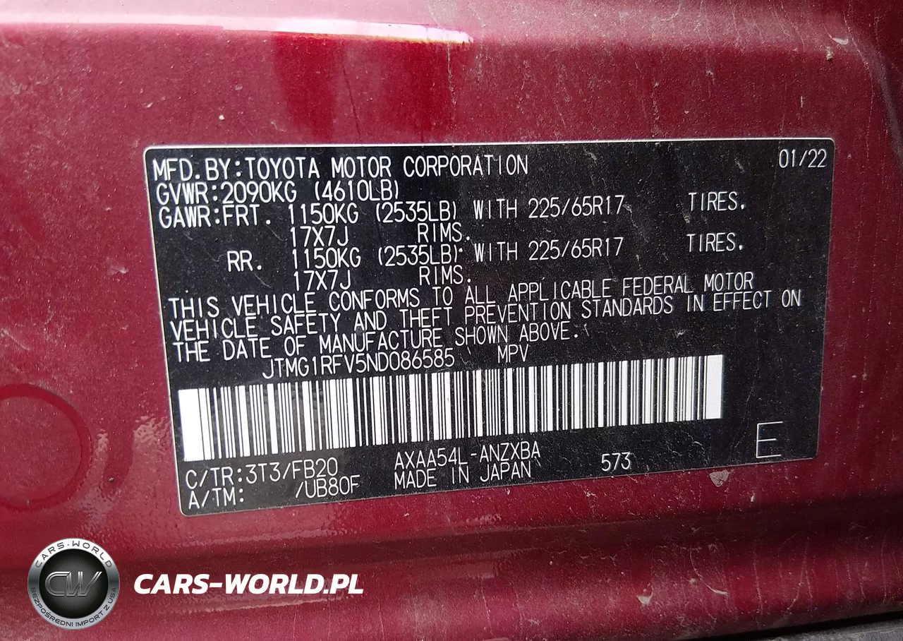 2022 Toyota Rav4 Le VIN:JTMG1RFV5ND086585 - 9