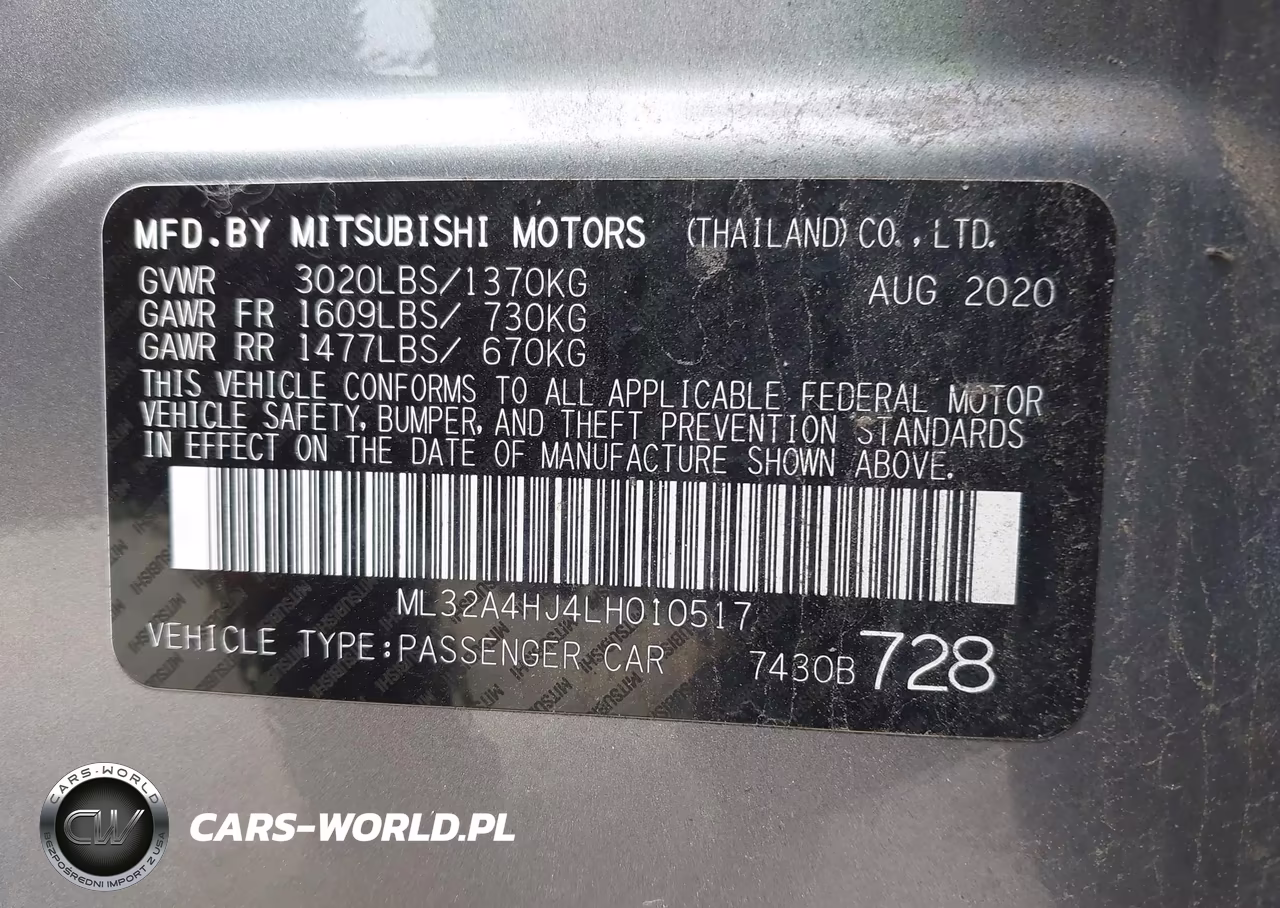 2020 Mitsubishi Mirage Se VIN:ML32A4HJ4LH010517 - 9