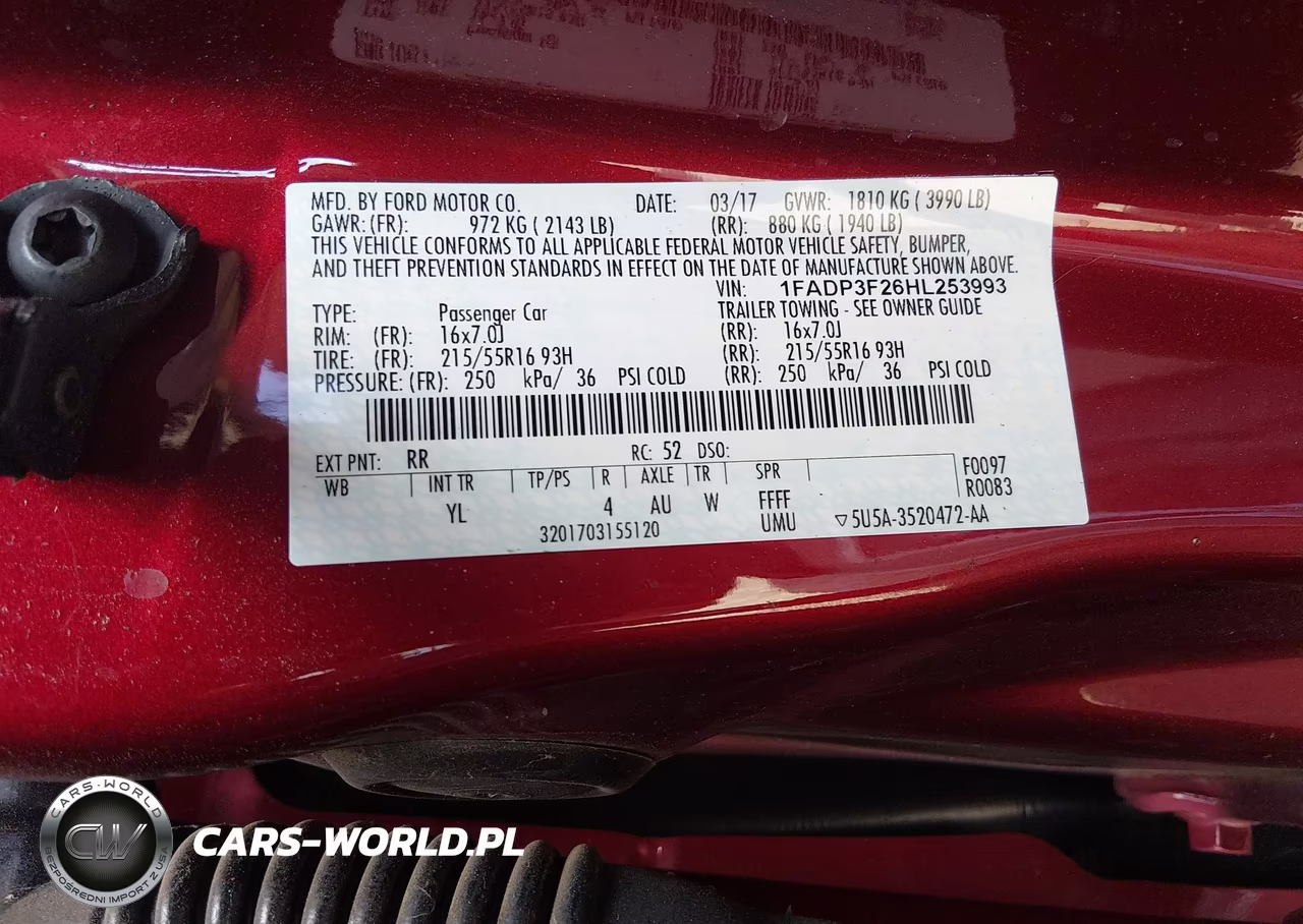 2017 Ford Focus Se VIN:1FADP3F26HL253993 - 9