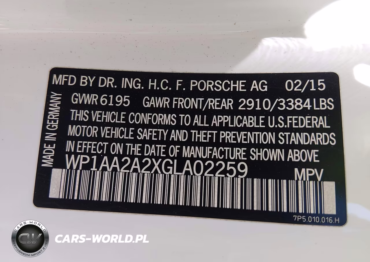 2016 Porsche Cayenne VIN:WP1AA2A2XGLA02259 - 9