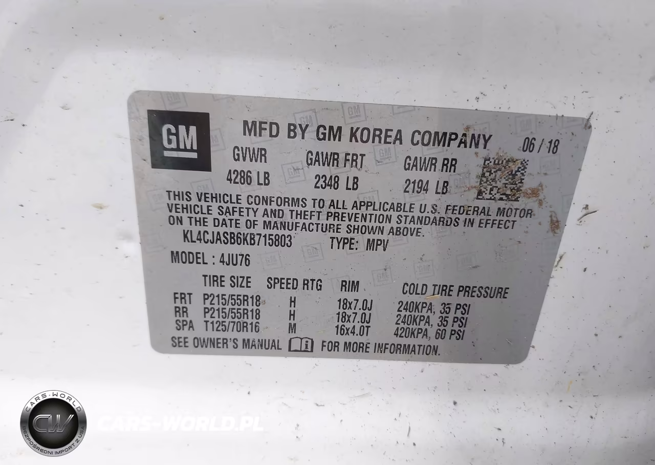 2019 Buick Encore Fwd Preferred VIN:KL4CJASB6KB715803 - 9