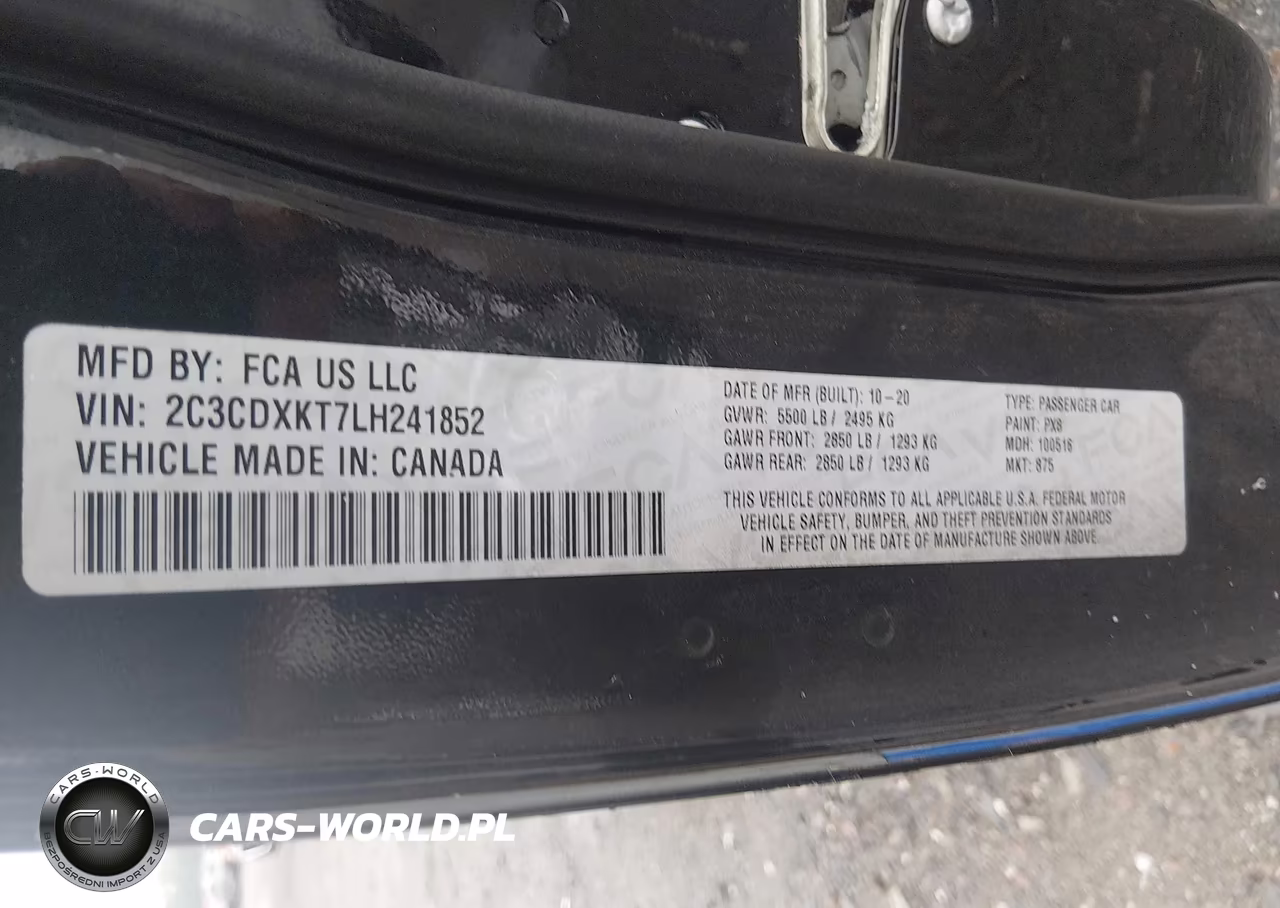 2020 Dodge Charger Police Awd VIN:2C3CDXKT7LH241852 - 9