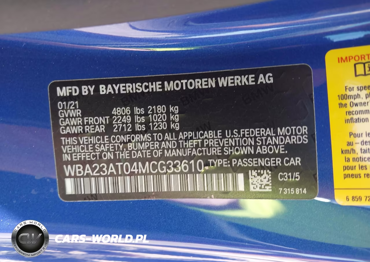 2021 BMW 430I VIN:WBA23AT04MCG33610 - 9