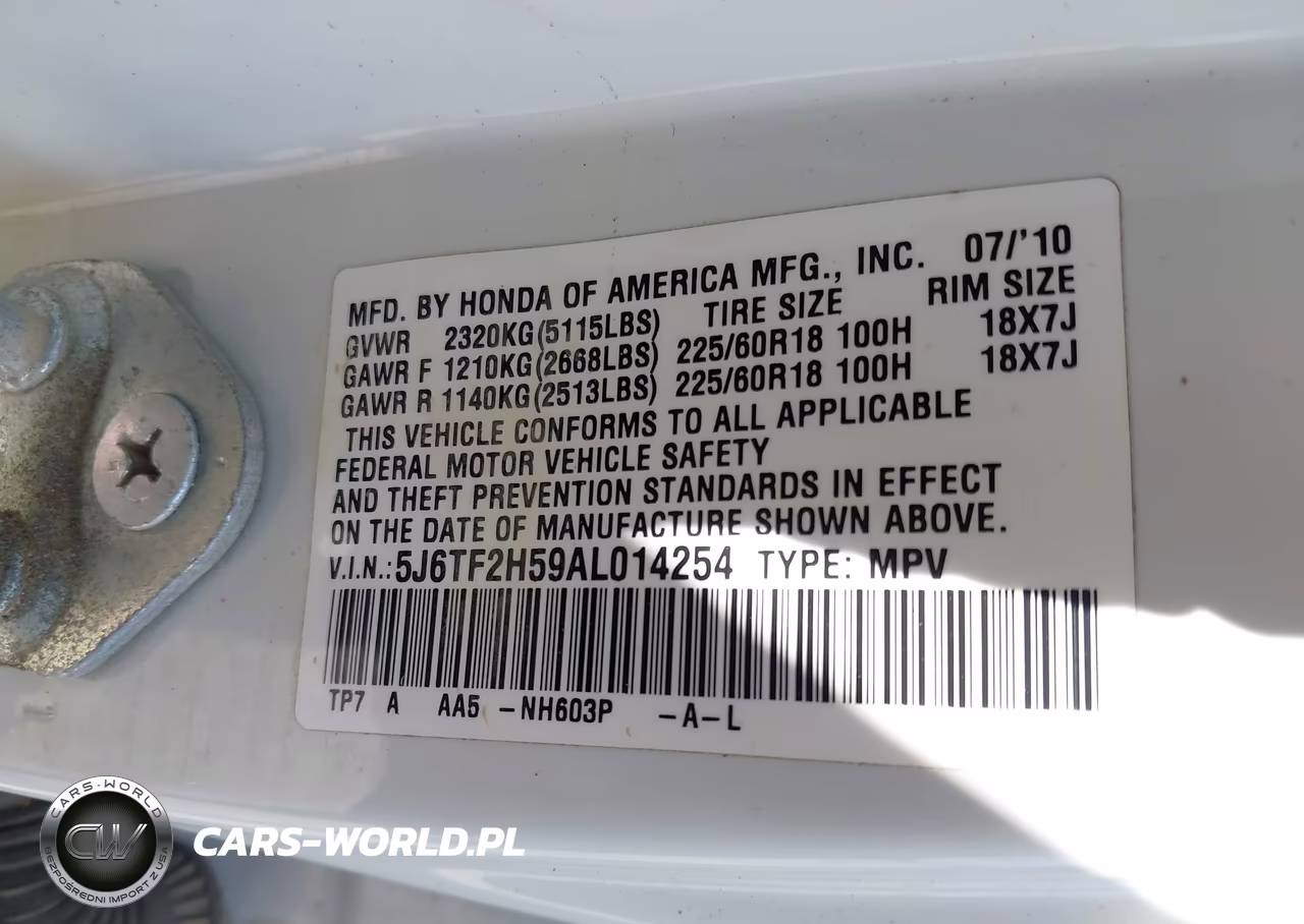 2010 Honda Accord Crosstour Ex-L VIN:5J6TF2H59AL014254 - 9