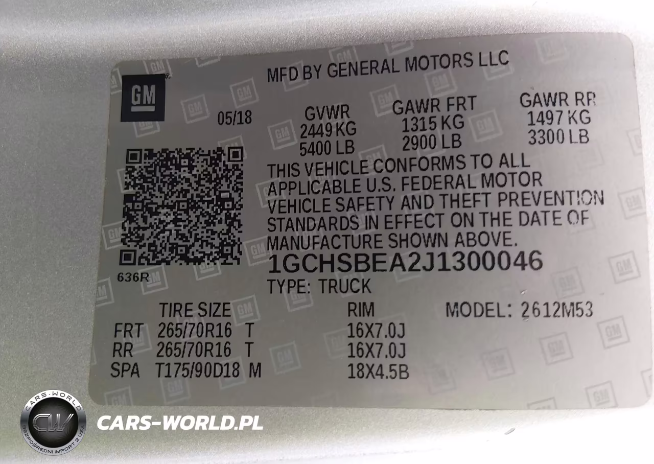 2018 Chevrolet Colorado Wt VIN:1GCHSBEA2J1300046 - 9