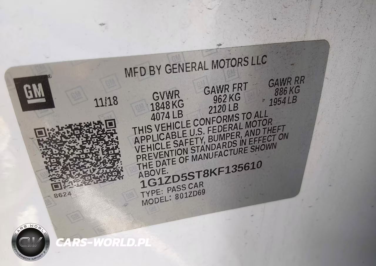 2019 Chevrolet Malibu Lt VIN:1G1ZD5ST8KF135610 - 9