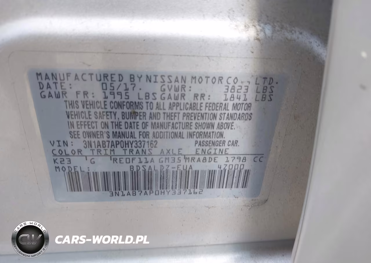 2017 Nissan Sentra Sv VIN:3N1AB7AP0HY337162 - 9