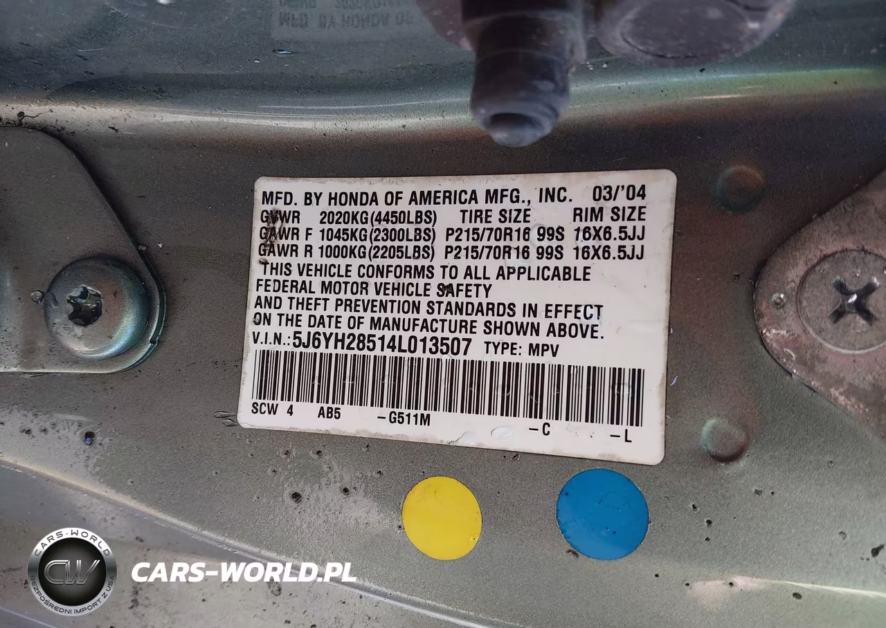 2004 Honda Element Ex VIN:5J6YH28514L013507 - 9