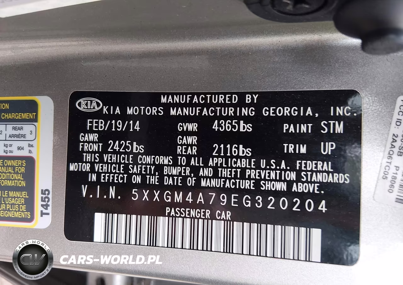 2014 Kia Optima Lx VIN:5XXGM4A79EG320204 - 9