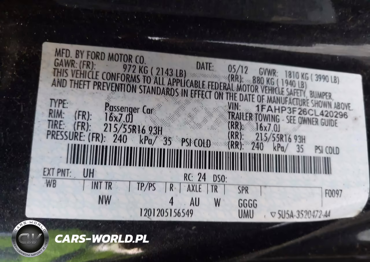 2012 Ford Focus Se VIN:1FAHP3F26CL420296 - 9