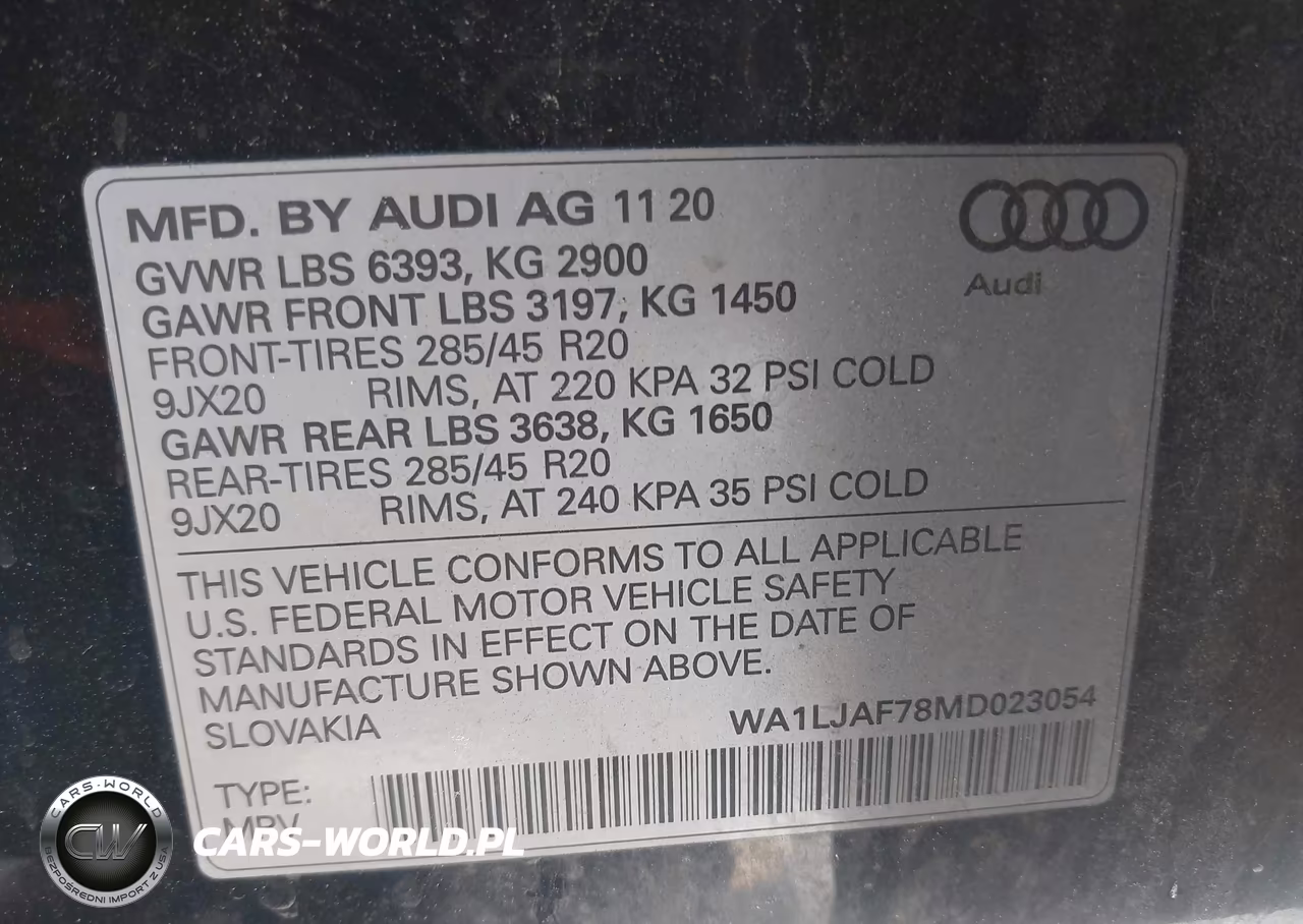 2021 Audi Q7 Premium Plus 45 Tfsi Quattro Tiptronic VIN:WA1LJAF78MD023054 - 9