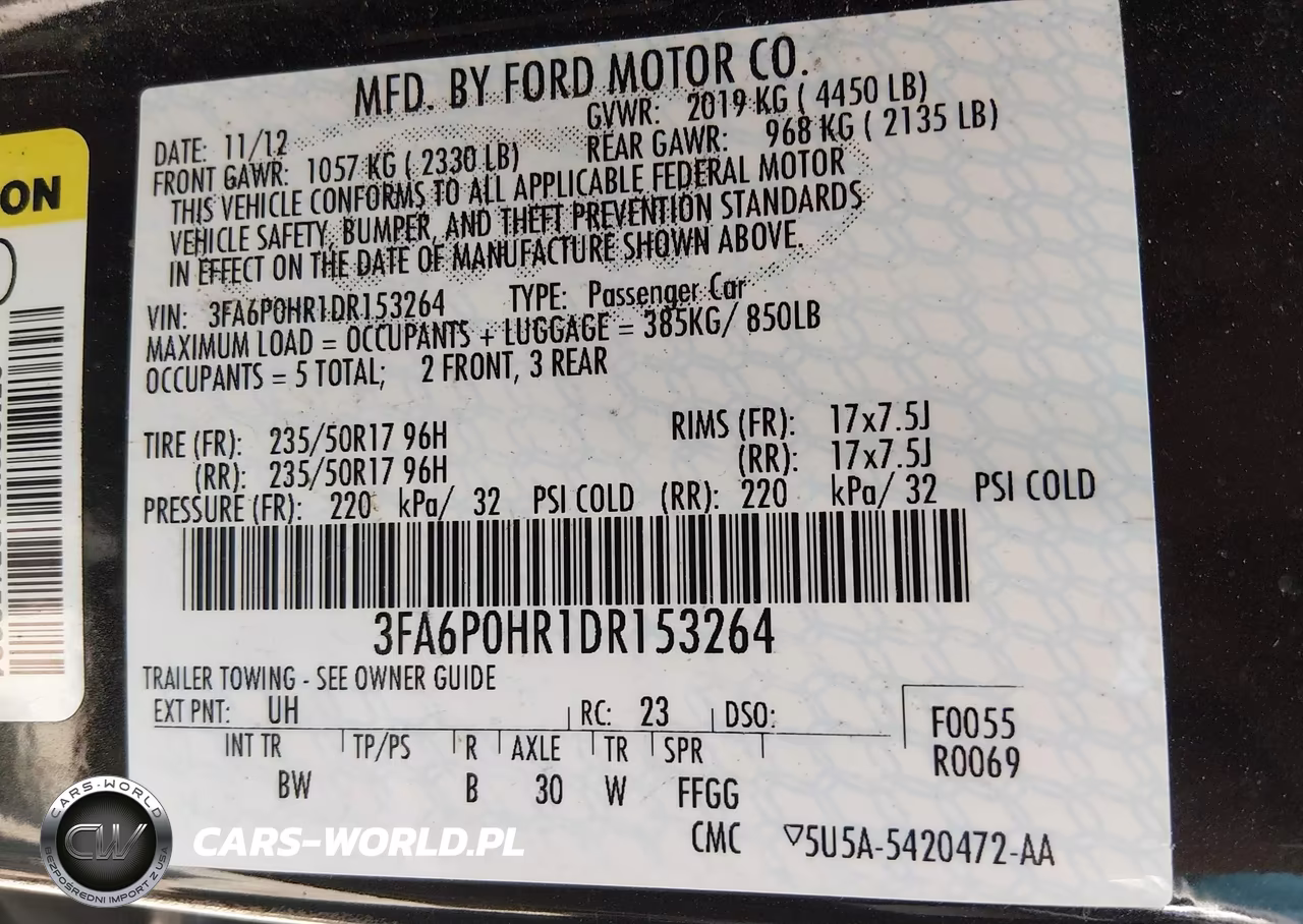 2013 Ford Fusion Se VIN:3FA6P0HR1DR153264 - 9