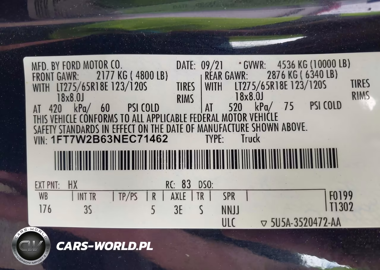 2022 Ford F-250 Xlt VIN:1FT7W2B63NEC71462 - 9