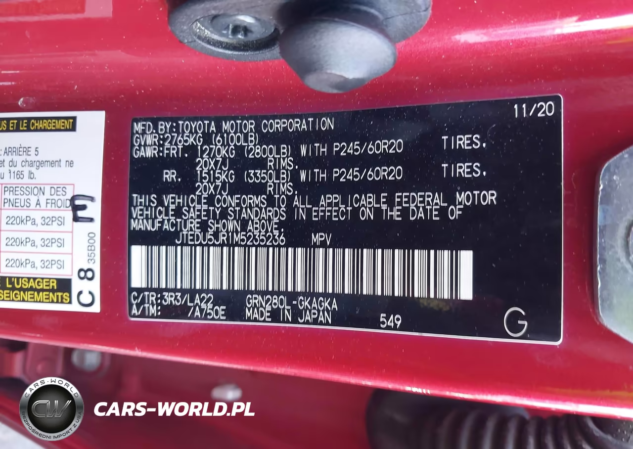 2021 Toyota 4Runner Limited VIN:JTEDU5JR1M5235236 - 9