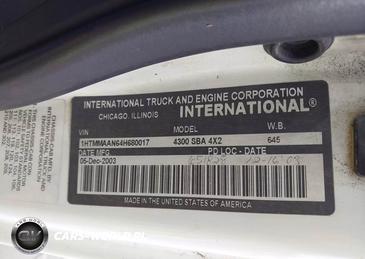 2004 International 4000 4300 VIN:1HTMMAAN64H680017 - 8