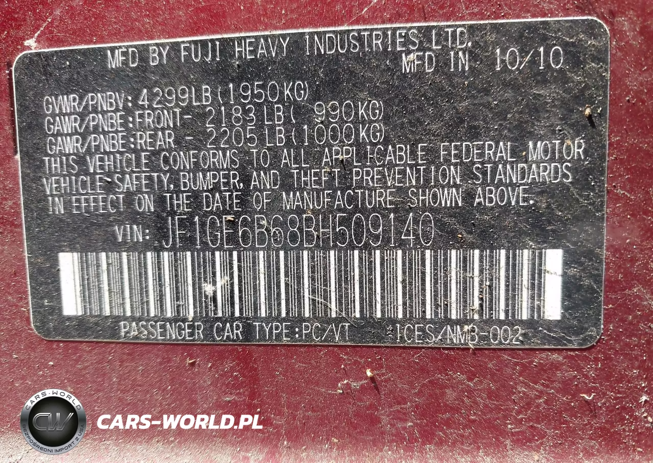 2011 Subaru Impreza 2.5I Premium VIN:JF1GE6B68BH509140 - 9