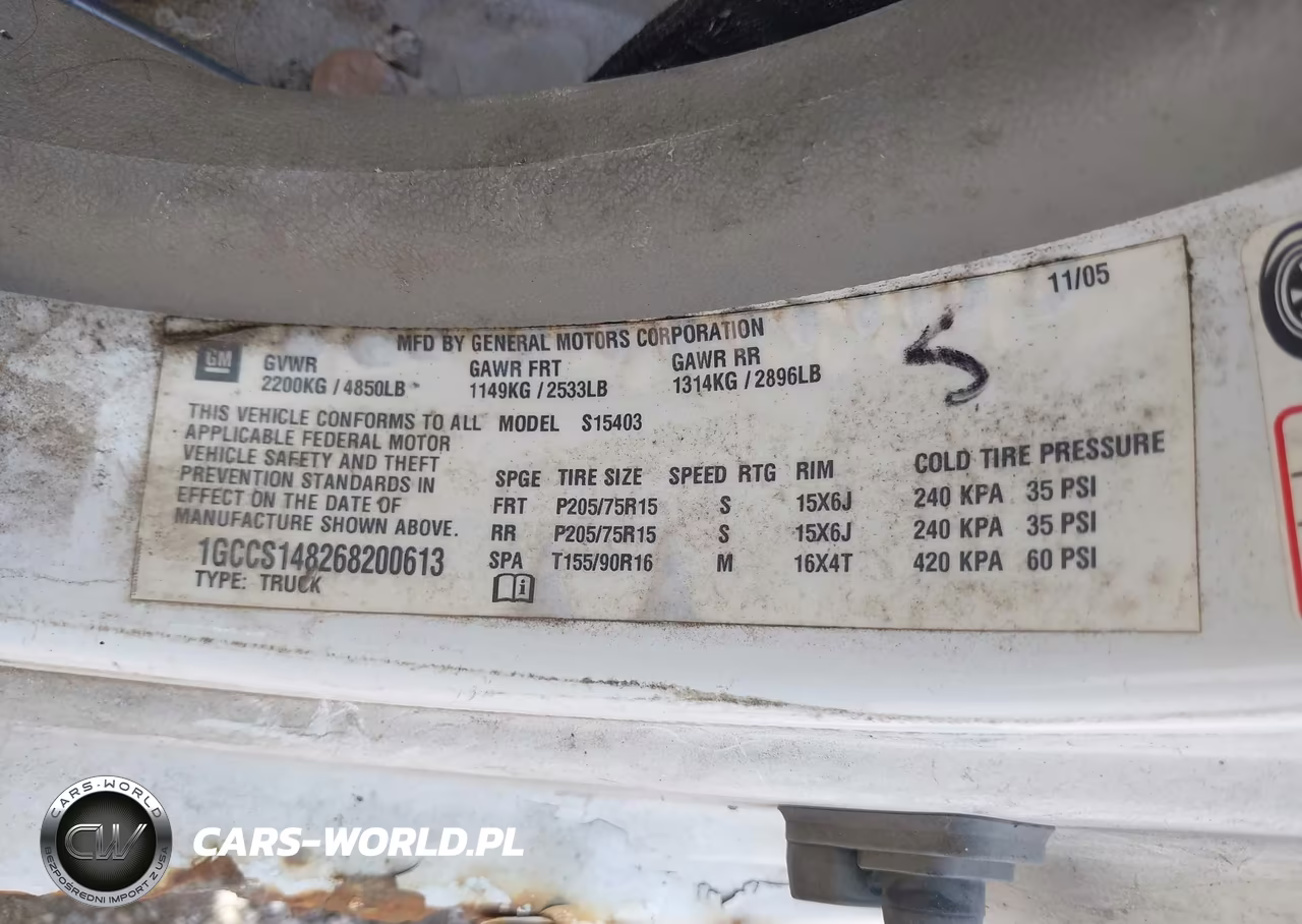 2006 Chevrolet Colorado Work Truck VIN:1GCCS148268200613 - 9