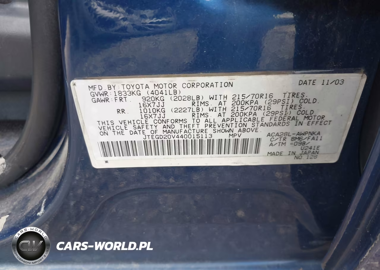 2004 Toyota Rav4 VIN:JTEGD20V440015113 - 9