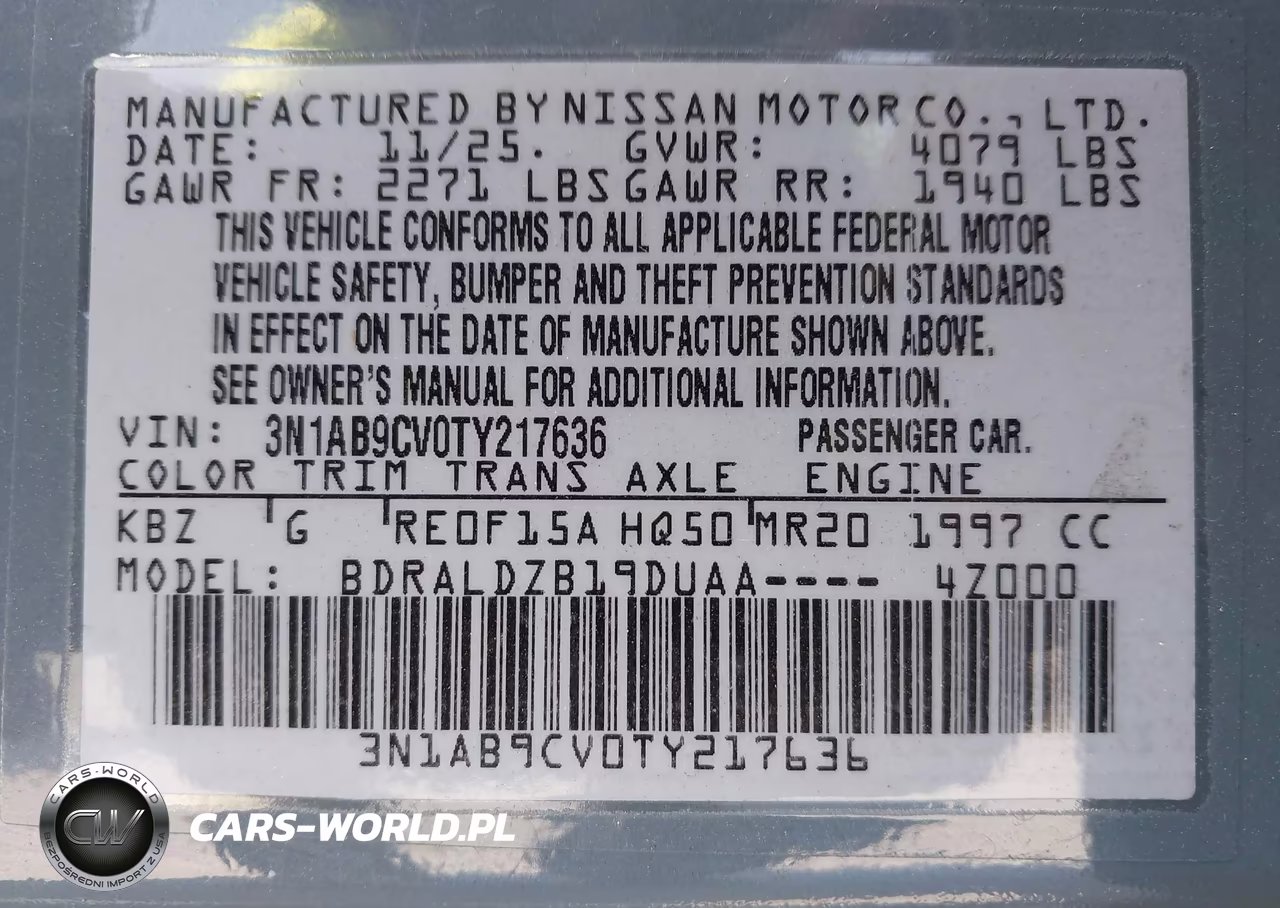 2026 Nissan Sentra Sv VIN:3N1AB9CV0TY217636 - 9