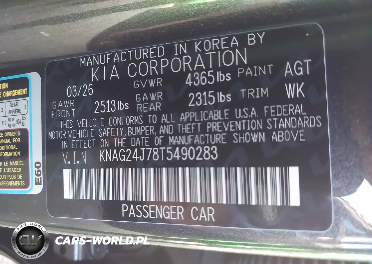 2026 Kia K5 Lxs Fwd VIN:KNAG24J78T5490283 - 9