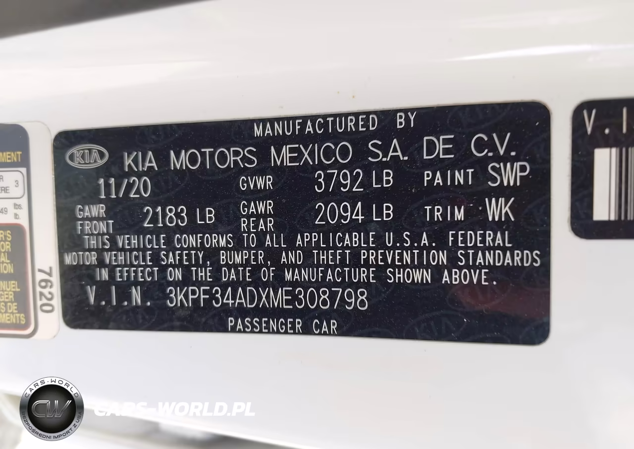 2021 Kia Forte Gt-Line VIN:3KPF34ADXME308798 - 9